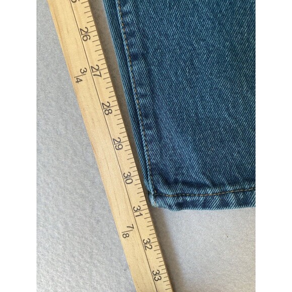 Vtg 90s Levis Jeans Womens 25x31 Teal Blue Button Fly XX Mom USA Tag 11M - Picture 6 of 12
